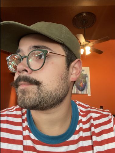Customer photo review of Big Olive Green Dad Hat