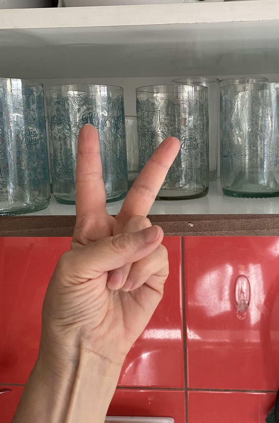 Customer photo review of Om Glass Juego de 4 Vasos