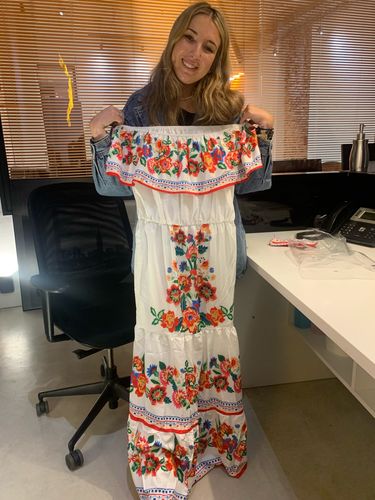 Customer photo review of Off Shoulder Maxi Dress Off Shoulder Floral Dress