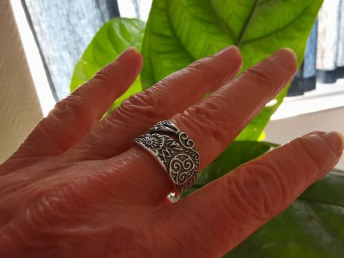 Customer photo review of BAGUE VIKING HUGIN ET MUNIN ARGENT STERLING .925