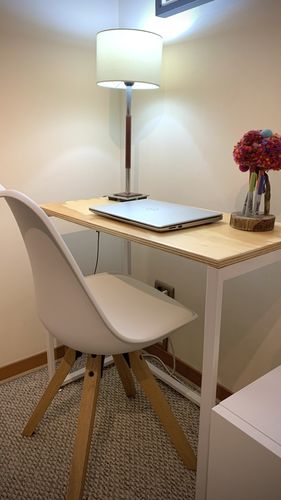 Customer photo review of Escritorio pequeño MIMA 80 x 40 Blanco