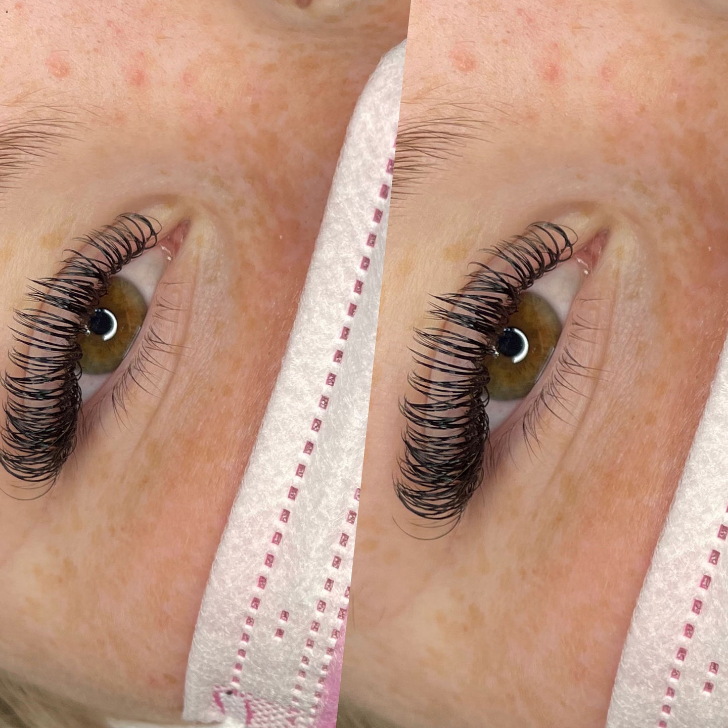Customer photo review of 0.25 Flat Split Tip Cashmere Eyelash Extensions (16 lines)