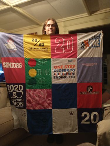 T-shirt quilt from high school by teresa from NY