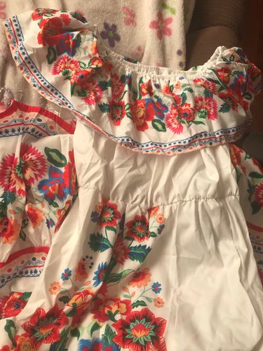 Customer photo review of Off Shoulder Maxi Dress Off Shoulder Floral Dress