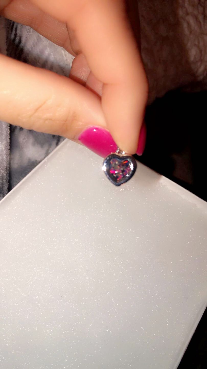 Customer photo review of Dainty Heart Cremation Pendant