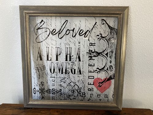 Customer photo review of Names of God - Mesh Stencil 18x12