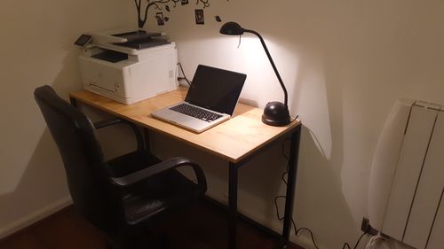 Customer photo review of Escritorio de madera MIMA 120 x 50 Negro