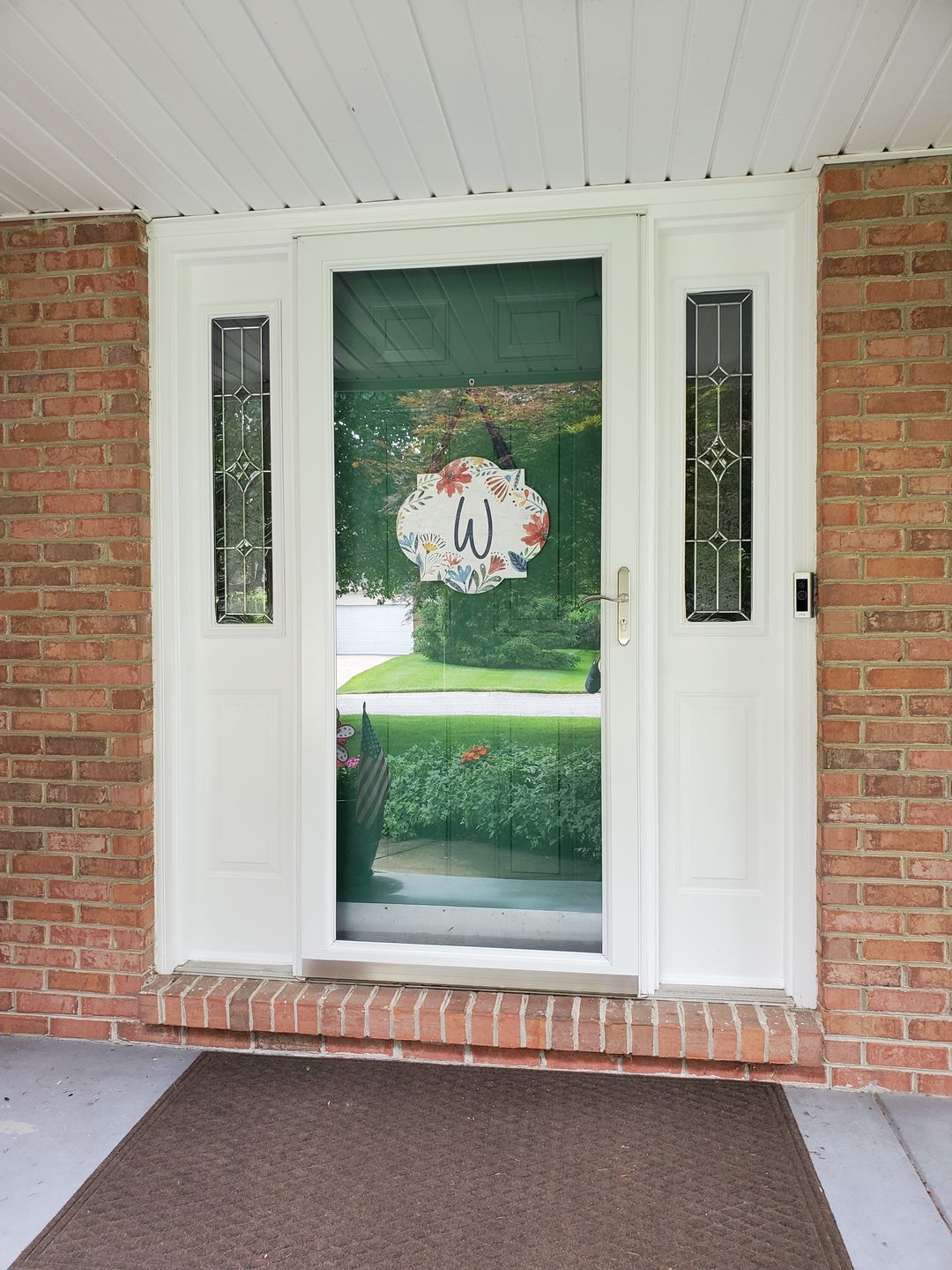 Customer photo review of Wexford Glass and Frame Kit (Half Sidelite 8" x 36" Glass Size)