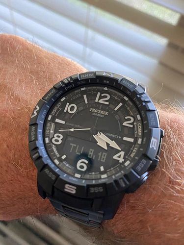 Casio Men's Pro Trek Bluetooth Connected Quartz Fitness Watch with Tit –  Prime Time Shop