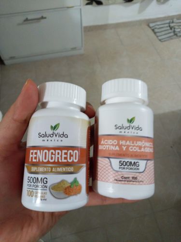 Customer photo review of Fenogreco 100 cápsulas + Biotina 100 cápsulas
