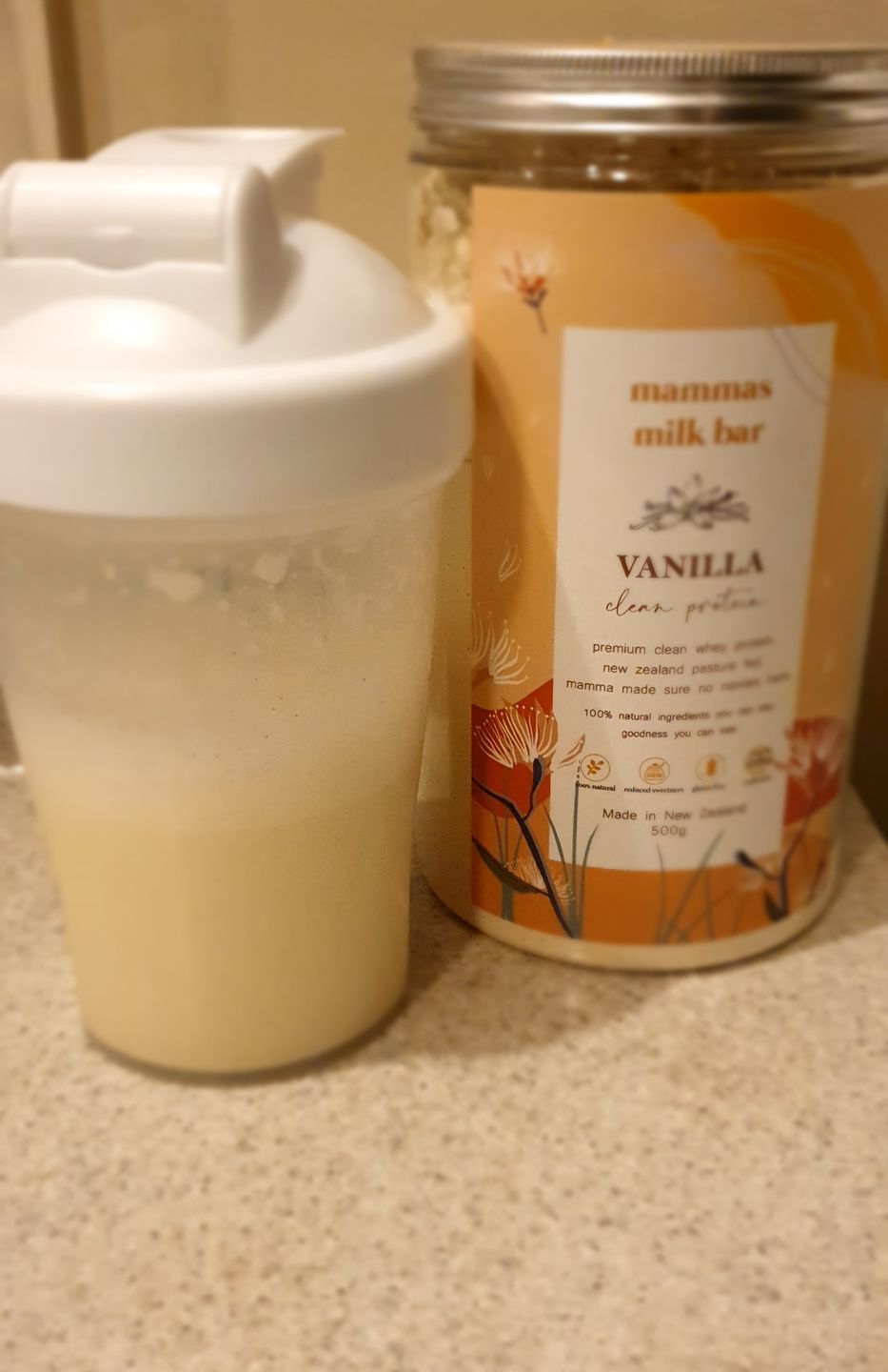 Customer photo review of Vanilla Premium Whey Protein