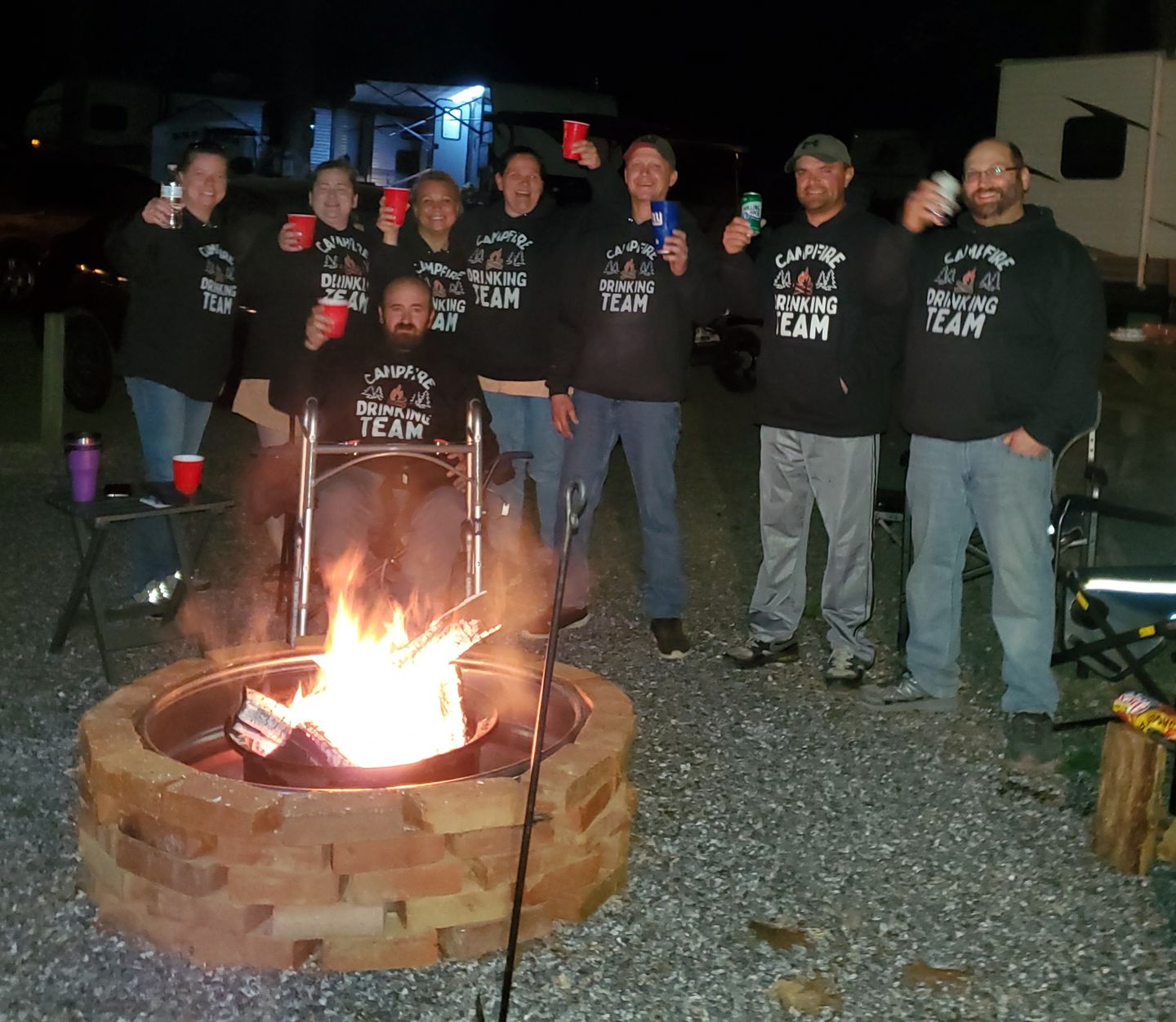 Customer photo review of Funny "Campfire Drinking Team" - Shirts and Hoodies