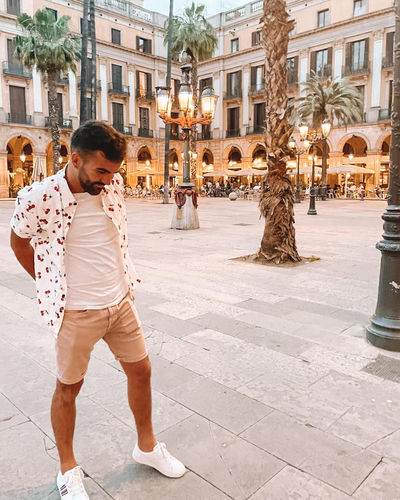 Customer photo review of chemise d'homme en pur coton à imprimé style de vacances hawaïennes