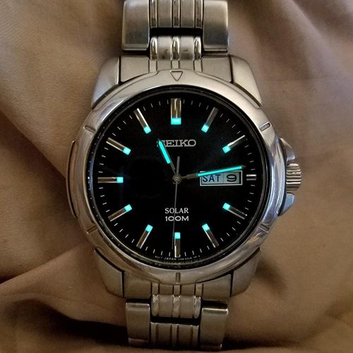 SNE093 Stainless Steel Solar Watch 