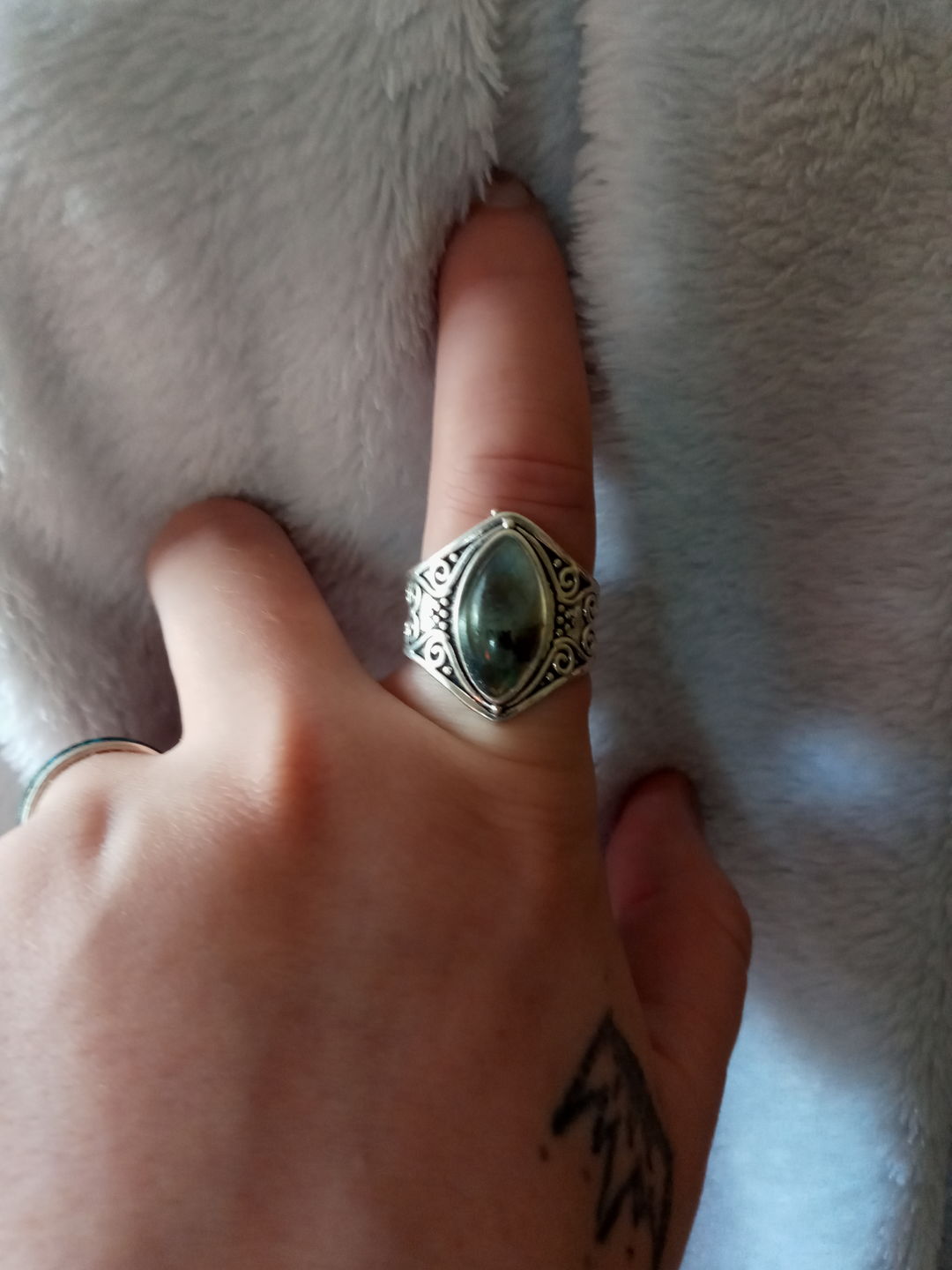 Customer photo review of Awakening Labradorite Ring