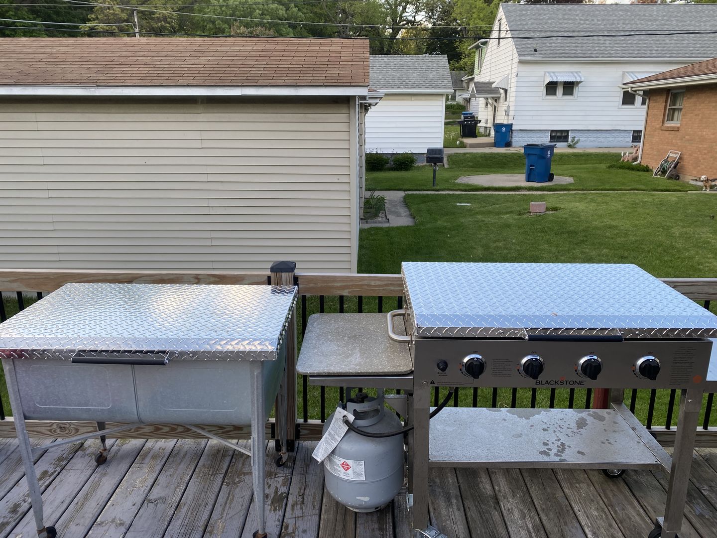 Customer photo review of GriddleGuard Diamond Plate Hard Cover Lid for Blackstone 36" Griddle