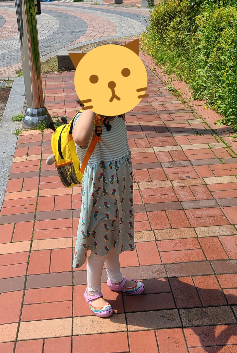 Customer photo review of Little Woodpecker Interlock Easy Peasy Dress