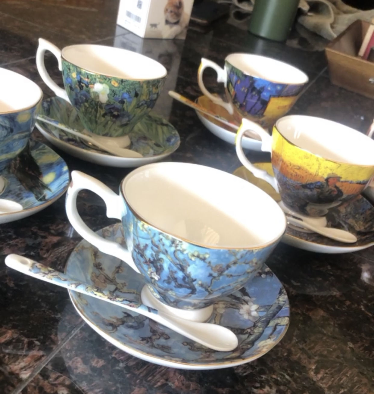 Customer photo review of Van Gogh tea cups