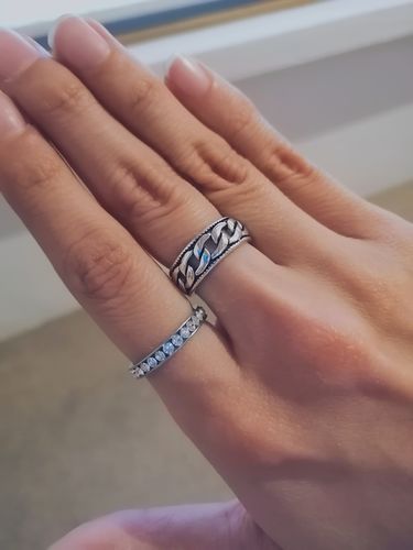 Customer photo review of Anillo Retro Trenzado