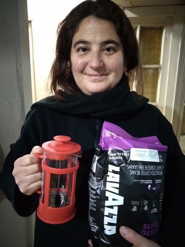 Customer photo review of Pack Cafetera Francesa más Lavazza Gusto Forte 1kg