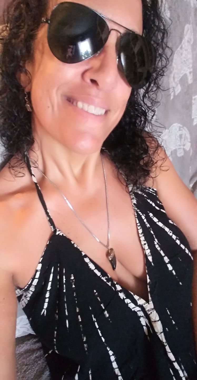 Customer photo review of Flamingo Tie Dye Dress Black