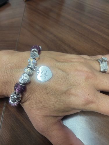 Customer photo review of Proud Dog Mom Bracelet