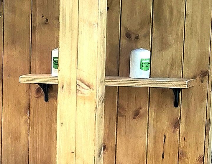 Customer photo review of 4.5 Inch Ironbridge Cast Iron Shelf Bracket