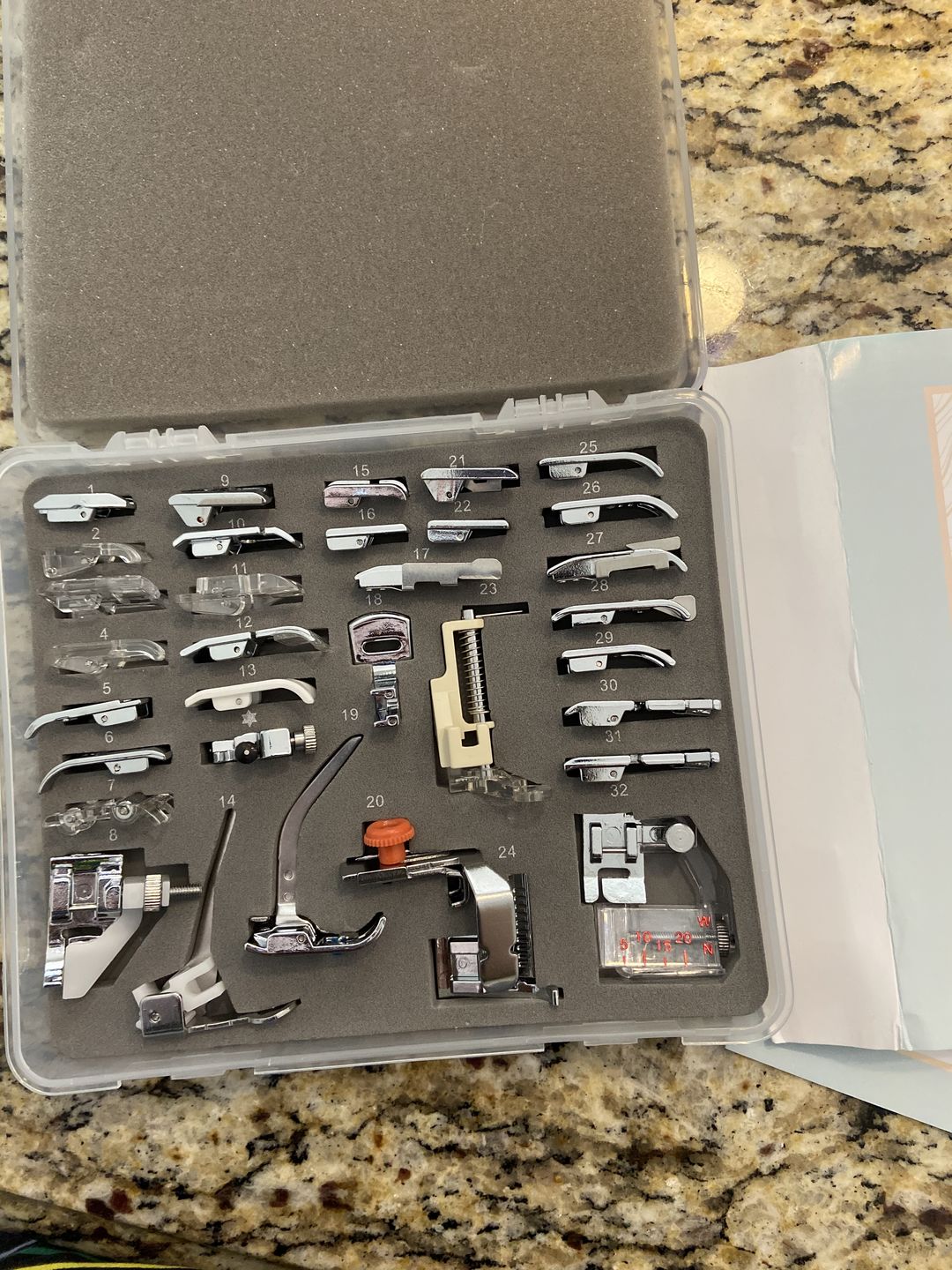 Customer photo review of 32pc Ultimate Presser Foot Set