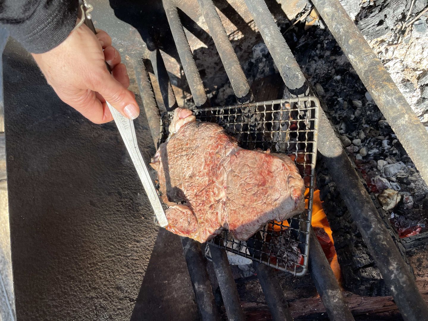Customer photo review of Ultralight Titanium Tongs