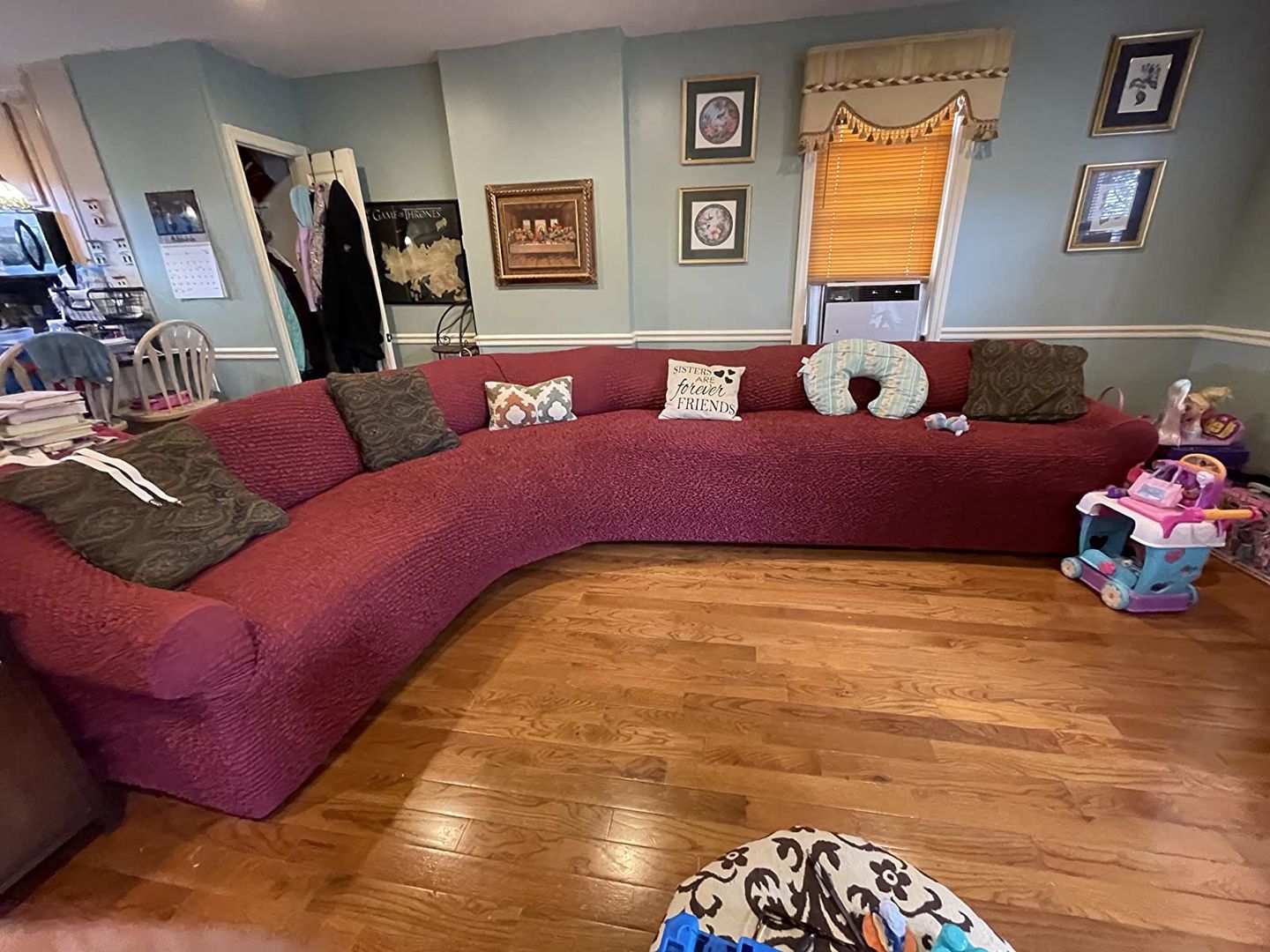 Customer photo review of Corner Sofa Slipcover, Comfort Collection
