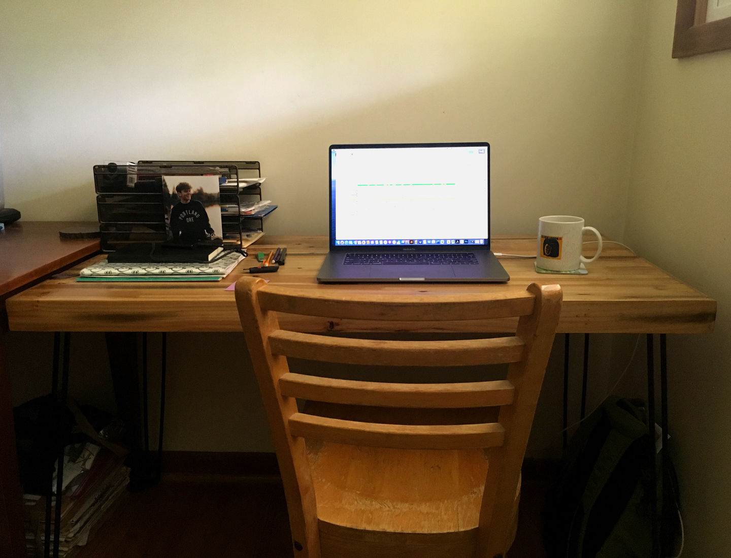 Customer photo review of The Portland Folding Desk.