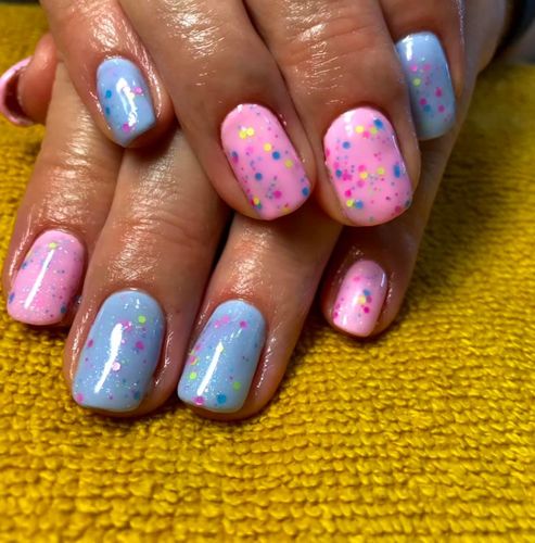 Customer photo review of Gel polish Didier Lab Confetti Bonbon