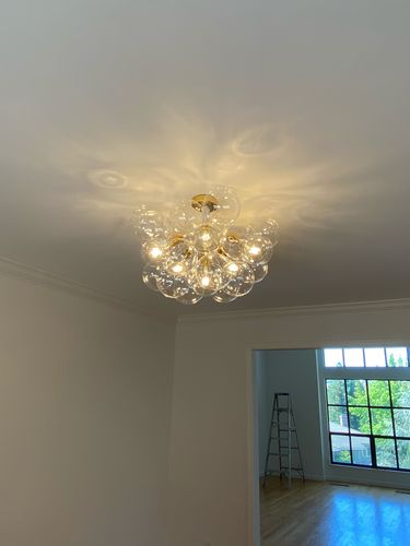 Customer photo review of Modern Semi Flush Cluster Bubble Chandelier
