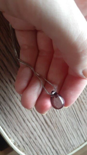 Customer photo review of Mermaid's Tear Necklace
