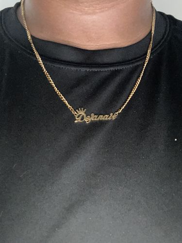 Customer photo review of Primal Cuban Link Name Necklace