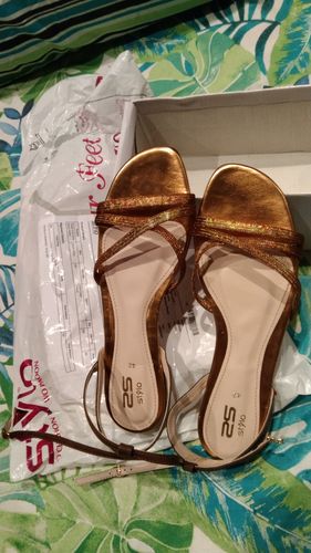 Customer photo review of Copper Color Fancy Sandal FN4441