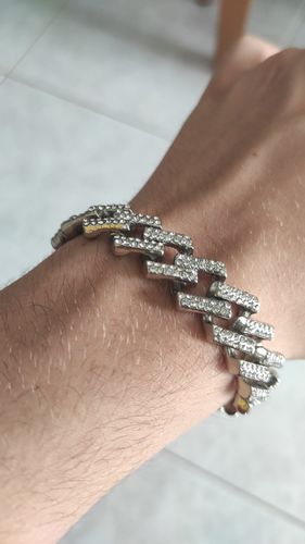 Customer photo review of Bracciale Iceberg Cuban - Silver