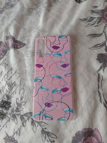 Customer photo review of Personalised Pink Line Art Sony Case