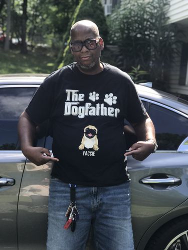 Customer photo review of The Dogfather - Personalized Custom Unisex T-shirt