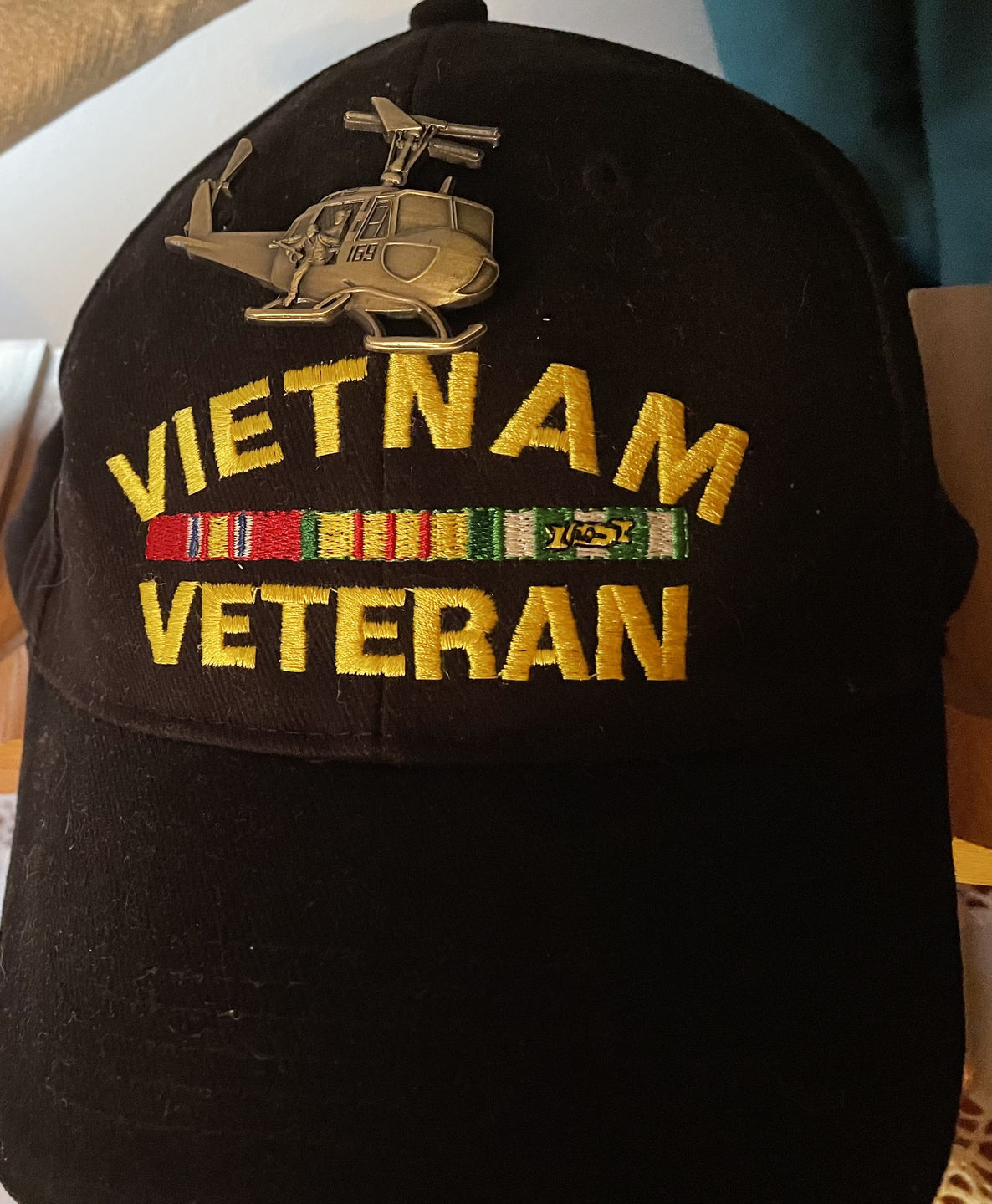 Customer photo review of Huey Helicopter Pin