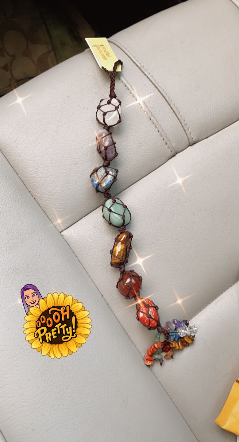 Customer photo review of 7 Chakra Natural Gemstone Tassel