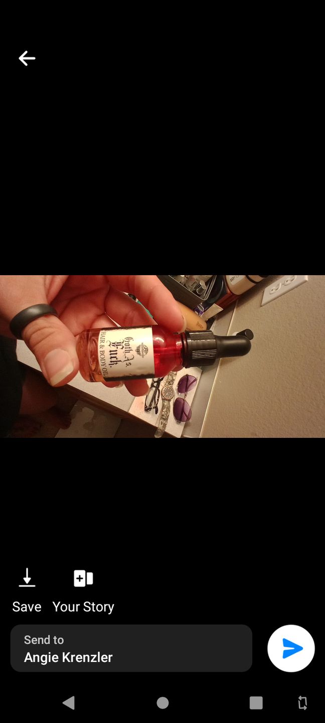 Customer photo review of Hair and Body Oil