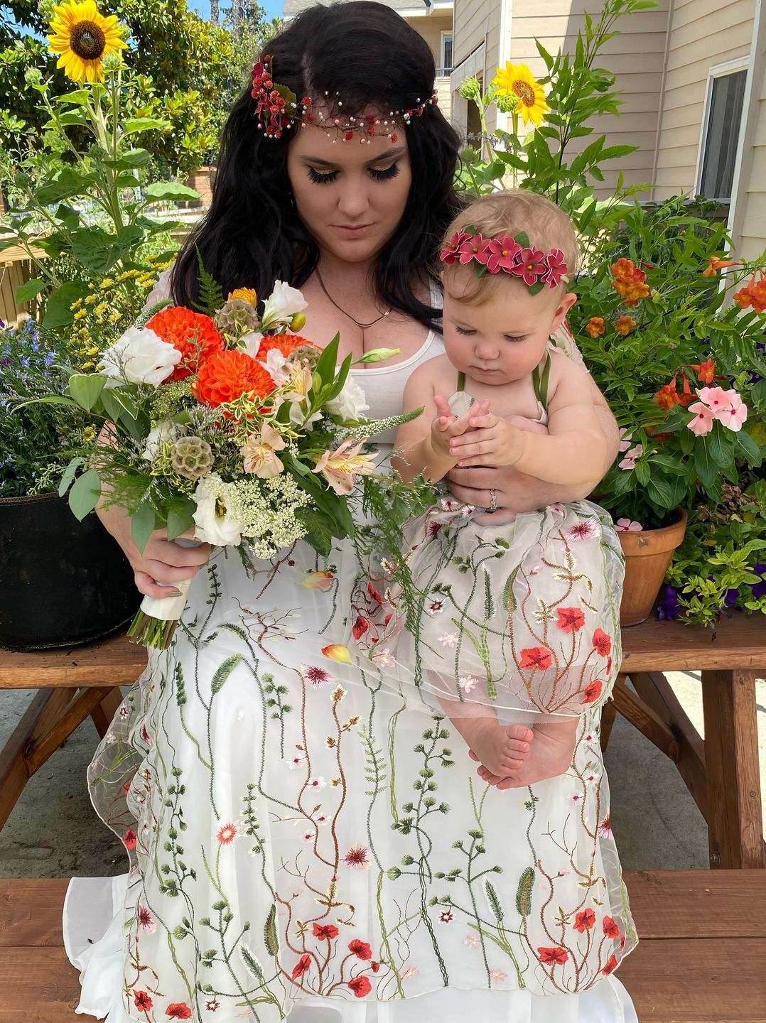 Customer photo review of Garden Lace Maxi Dress (Women)
