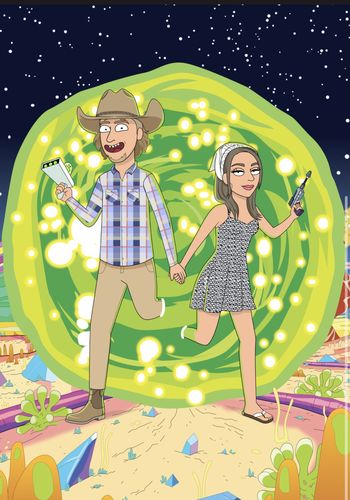 Customer photo review of 'Rick and Morty' Custom Portrait