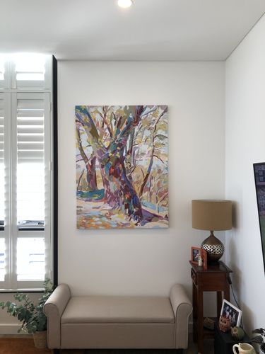Customer photo review of Bush Walk -  Original Abstract Australian Bush Nature Painting Stretched Canvas Wall Art Print
