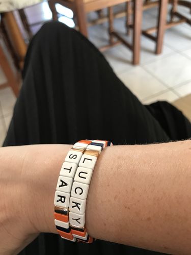 Customer photo review of LUCKY STAR NAVY & ORANGE