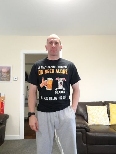 Customer photo review of Also Need Dog - Personalized Custom Unisex T-shirt - Gift For Beer Lovers