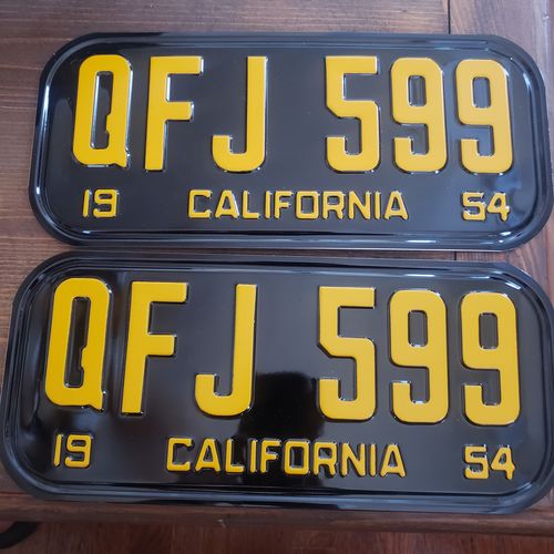 Customer photo review of 1954 CALIFORNIA LICENSE PLATE 6"x14" (351.5mm x 156.5mm)