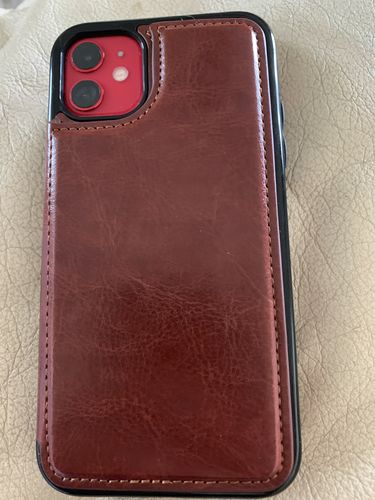Customer photo review of Premium Leather Wallet Case for iPhone