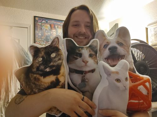 Customer photo review of Create A Custom Dog Pillow